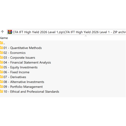 CFA 2026 Level 1 IFT High Yield Study Notes